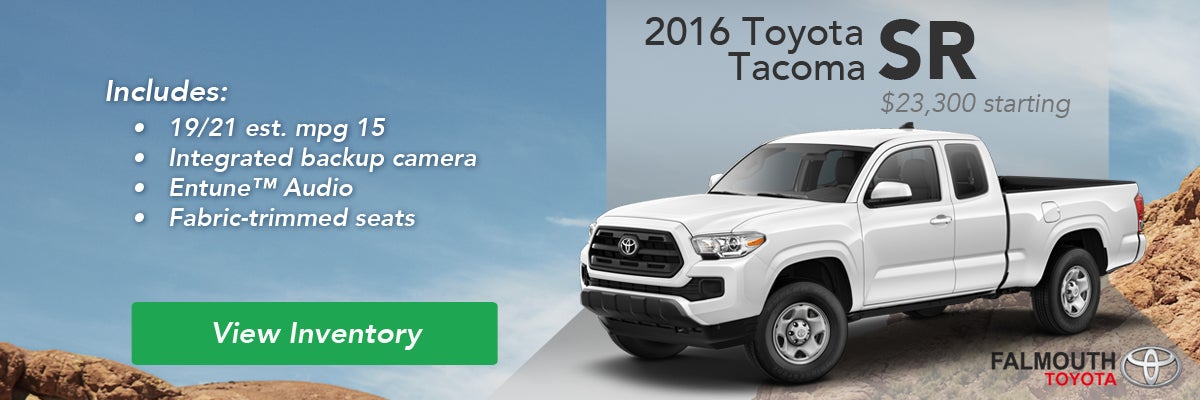 2016 Toyota Tacoma SR Trim Comparison Guide - Falmouth Toyota, Bourne MA - Cape Cod