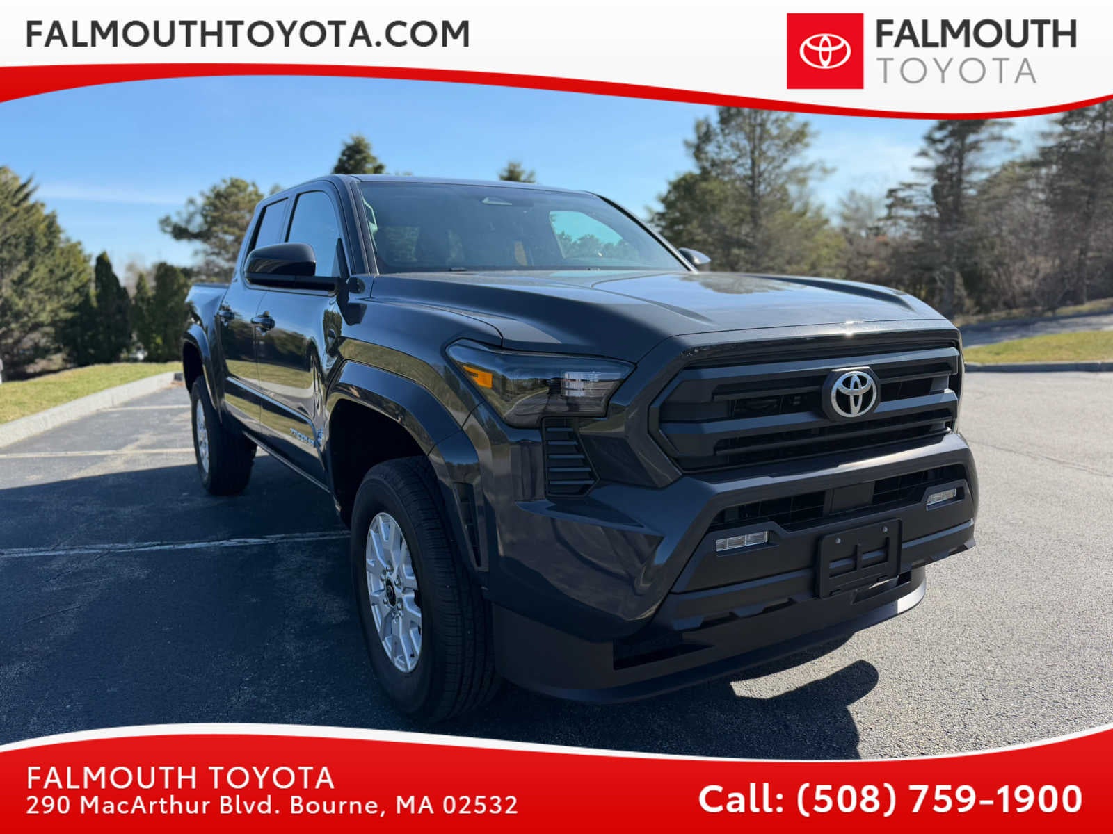 New 2026 Toyota Tacoma SR5 Double Cab 4x4 Truck Lease Special at Falmouth Toyota - Bourne, MA - Cape Cod Dealership