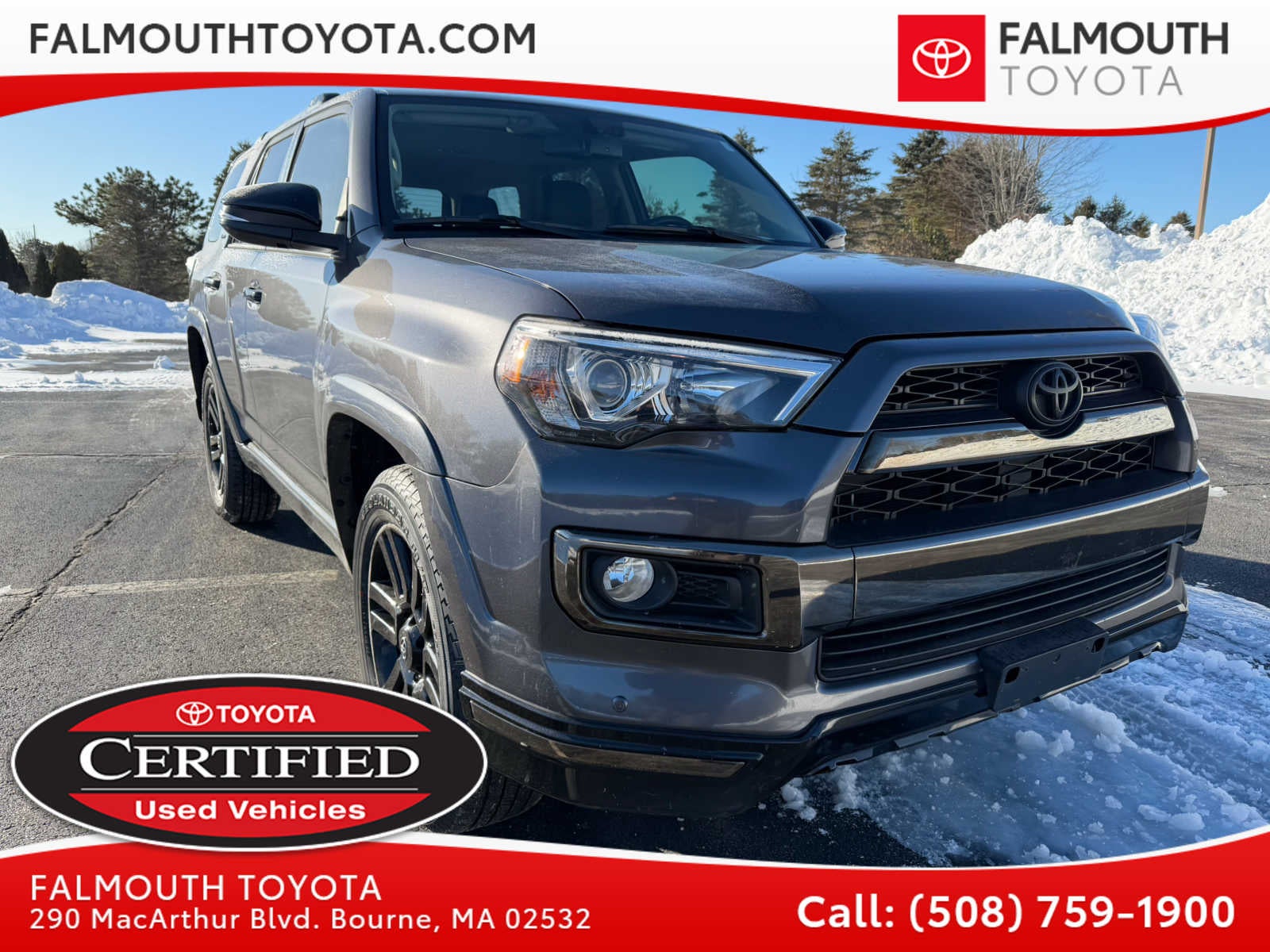 Certified Pre-Owned 2019 Toyota 4Runner Limited Nightshade 4x4 - Falmouth Toyota of Bourne, MA - Cape Cod