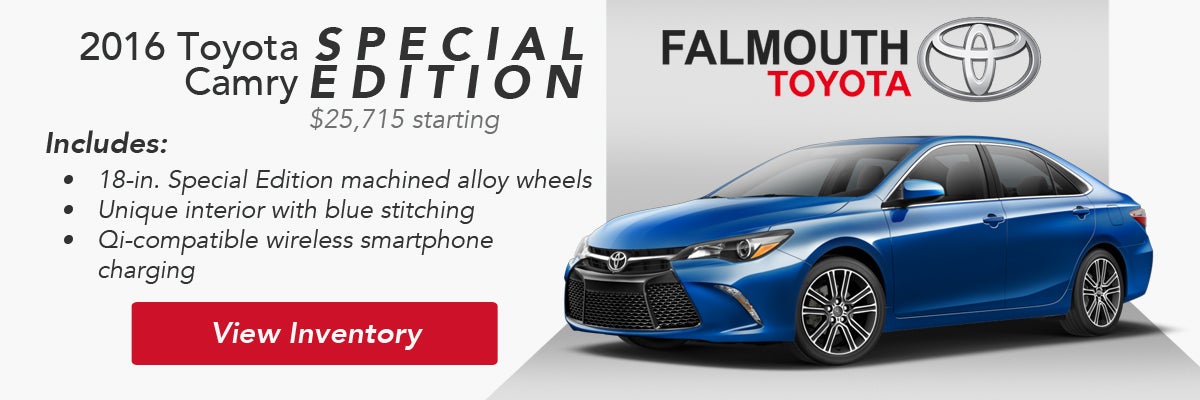 2016 Toyota Camry Special Edition Trim Comparison Guide - Falmouth Toyota, Bourne MA - Cape Cod