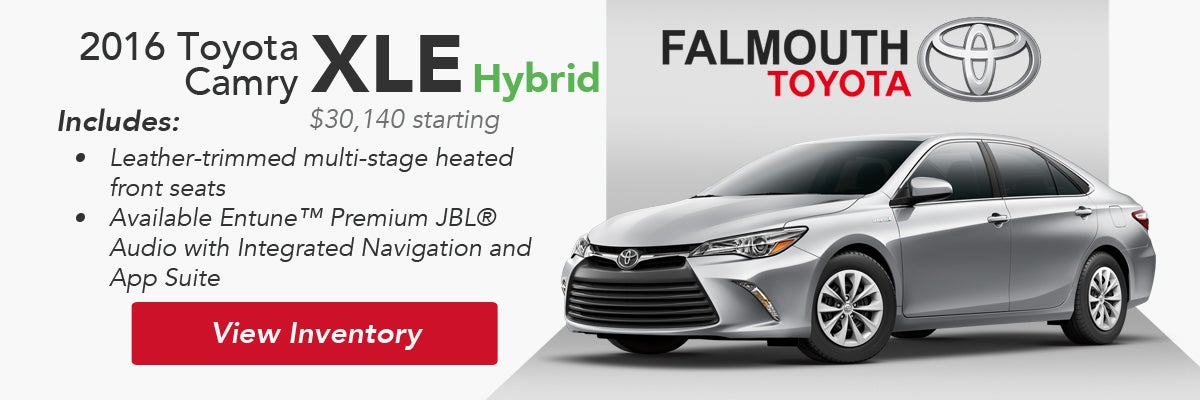 2016 Toyota Camry XLE Hybrid Trim Comparison Guide - Falmouth Toyota, Bourne MA - Cape Cod