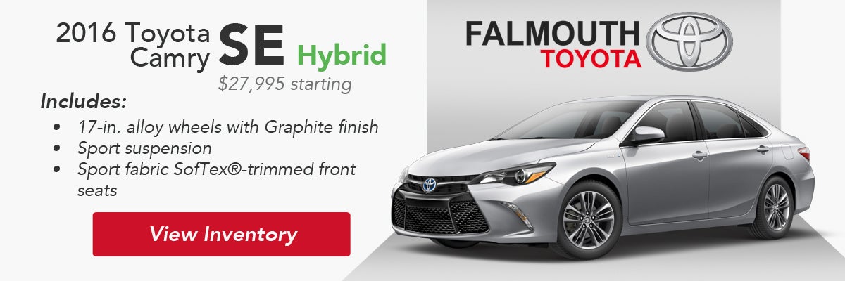 2016 Toyota Camry SE Hybrid Trim Comparison Guide - Falmouth Toyota, Bourne MA - Cape Cod