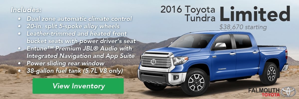 2016 Toyota Tundra Limited Trim Comparison Guide - Falmouth Toyota, Bourne MA - Cape Cod