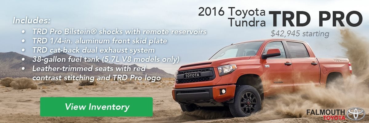 2016 Toyota Tundra TRD Pro Trim Comparison Guide - Falmouth Toyota, Bourne MA - Cape Cod