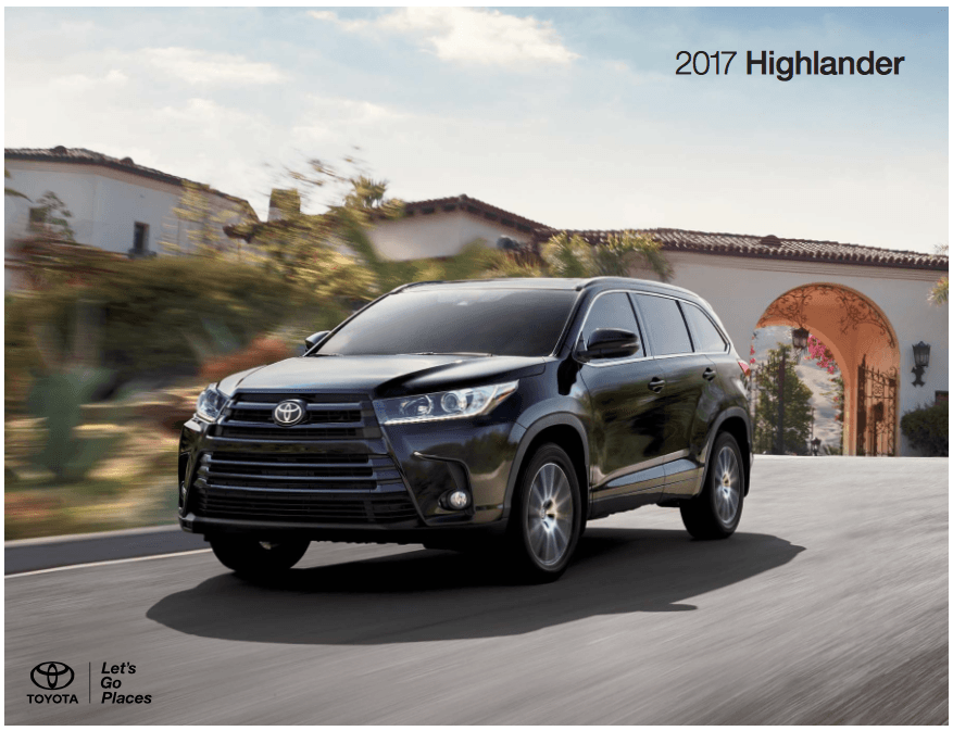 New 2017 Toyota Highlander Brochure at Falmouth Toyota in Bourne, MA - Cape Cod Toyota Dealership